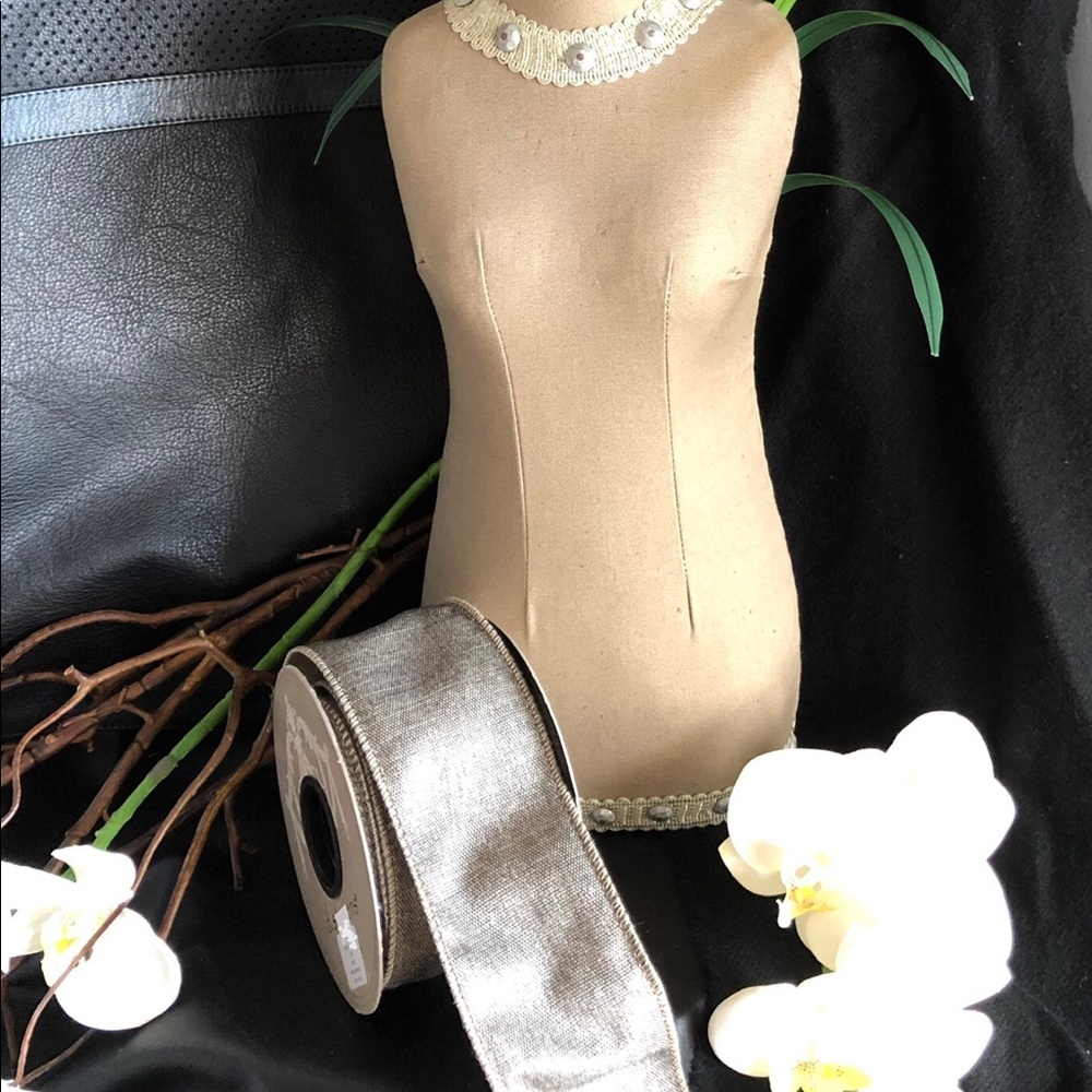 d. stevens - faux linen tweed ribbon